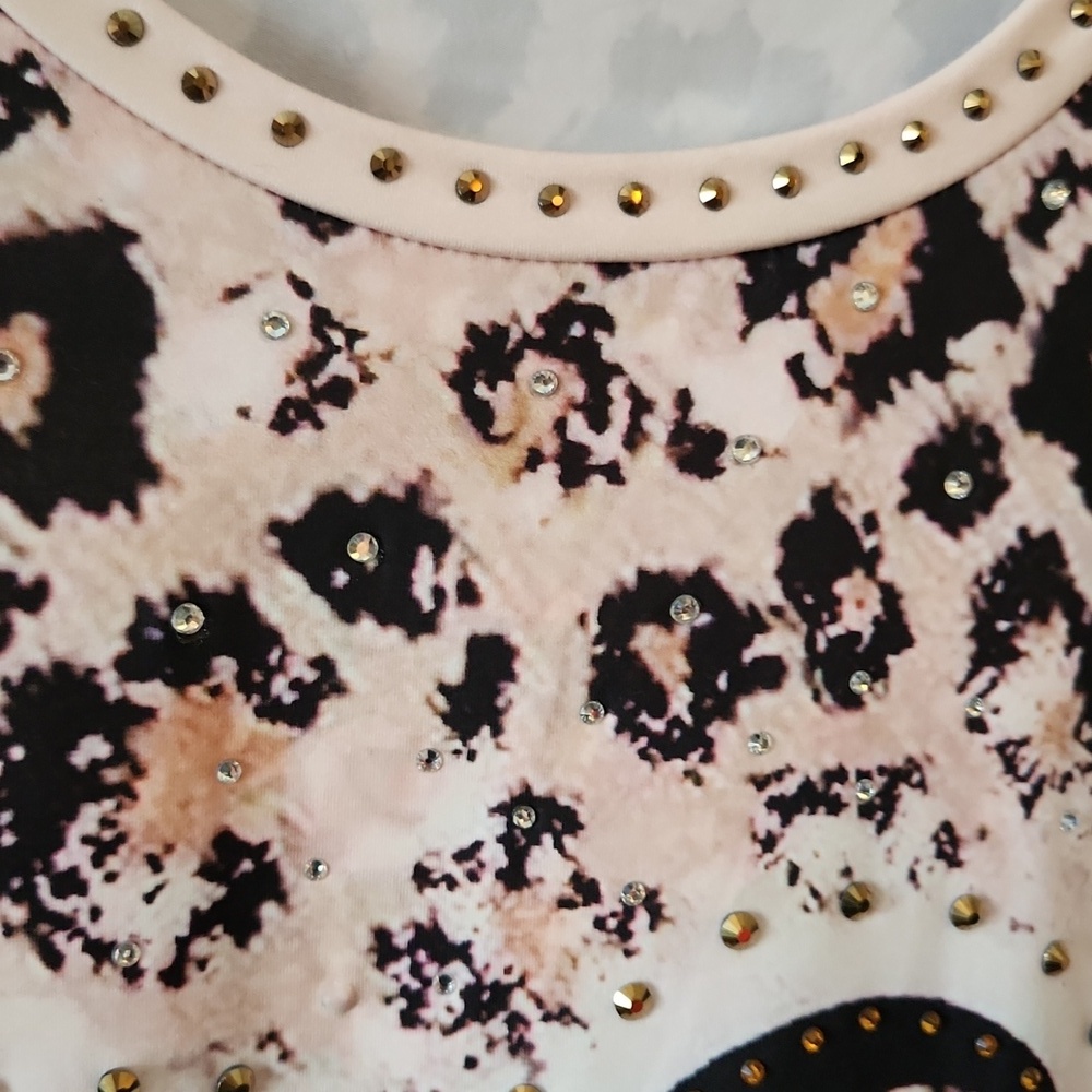 NWOT! Custom leopard diamond and gold studs